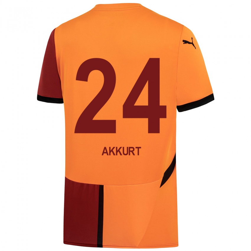 Niño Camiseta Arzu Akkurt #24 Amarillo Rojo 1ª Equipación 2024/25 La Camisa México