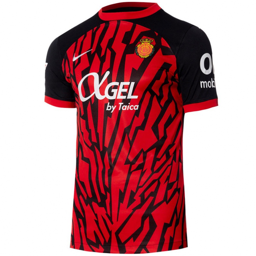 Niño Camiseta Marc López #0 Negro Rojo 1ª Equipación 2024/25 La Camisa México