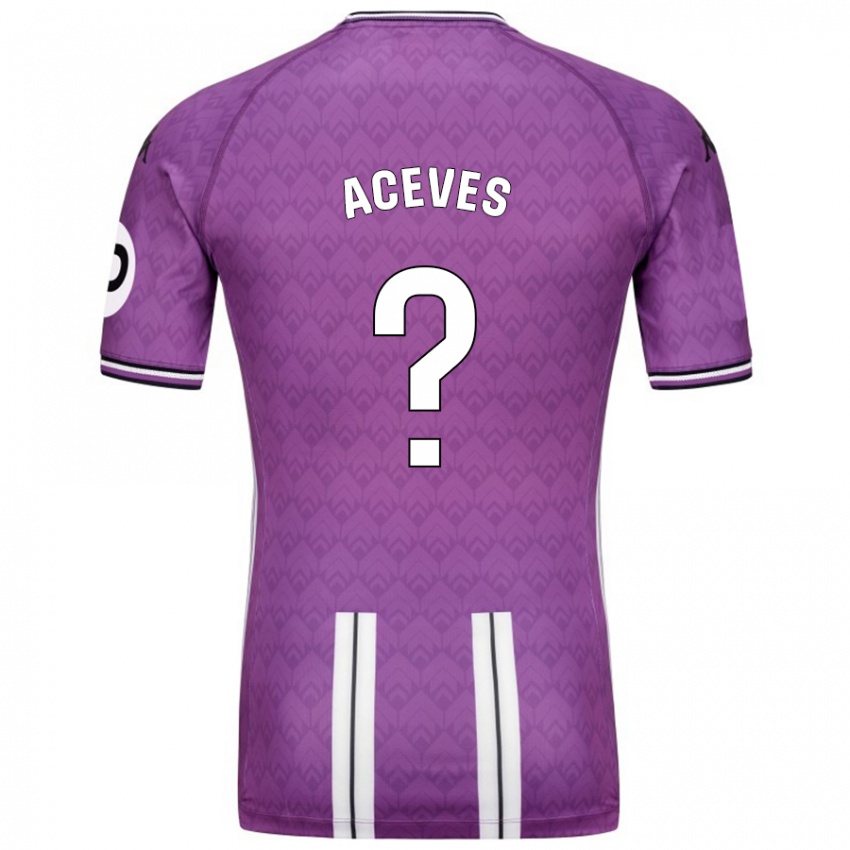 Niño Camiseta Álvaro Aceves #0 Púrpura Blanco 1ª Equipación 2024/25 La Camisa México