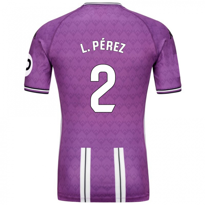 Niño Camiseta Luis Pérez #2 Púrpura Blanco 1ª Equipación 2024/25 La Camisa México