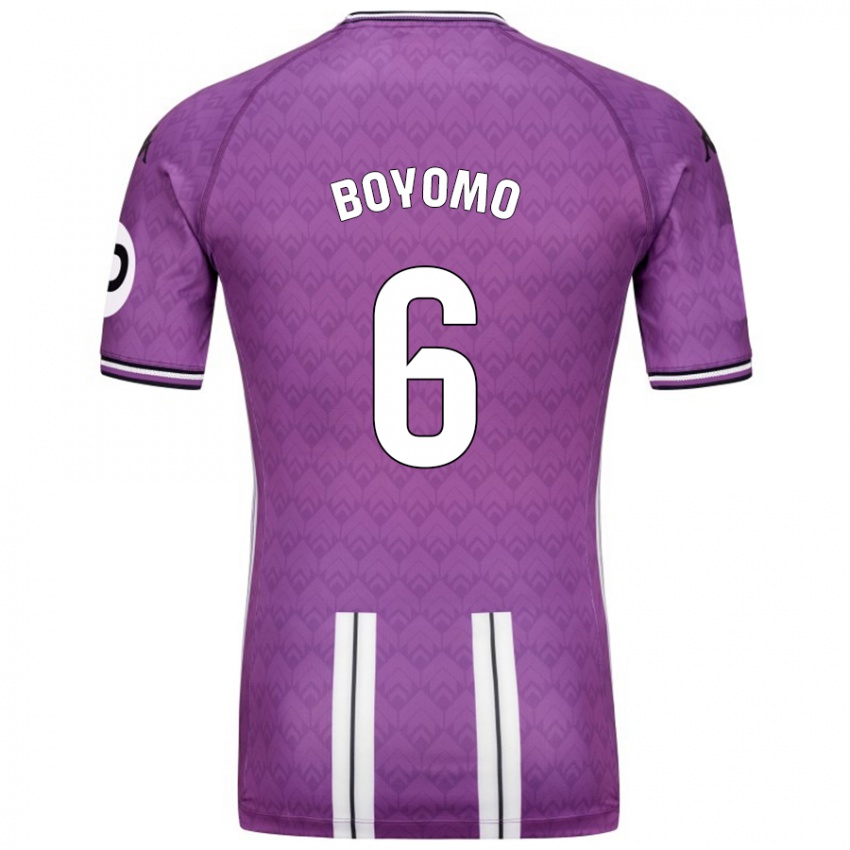 Niño Camiseta Enzo Boyomo #6 Púrpura Blanco 1ª Equipación 2024/25 La Camisa México