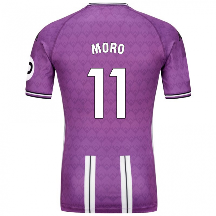 Niño Camiseta Raúl Moro #11 Púrpura Blanco 1ª Equipación 2024/25 La Camisa México