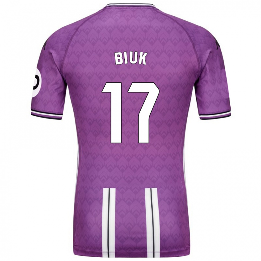 Niño Camiseta Stipe Biuk #17 Púrpura Blanco 1ª Equipación 2024/25 La Camisa México