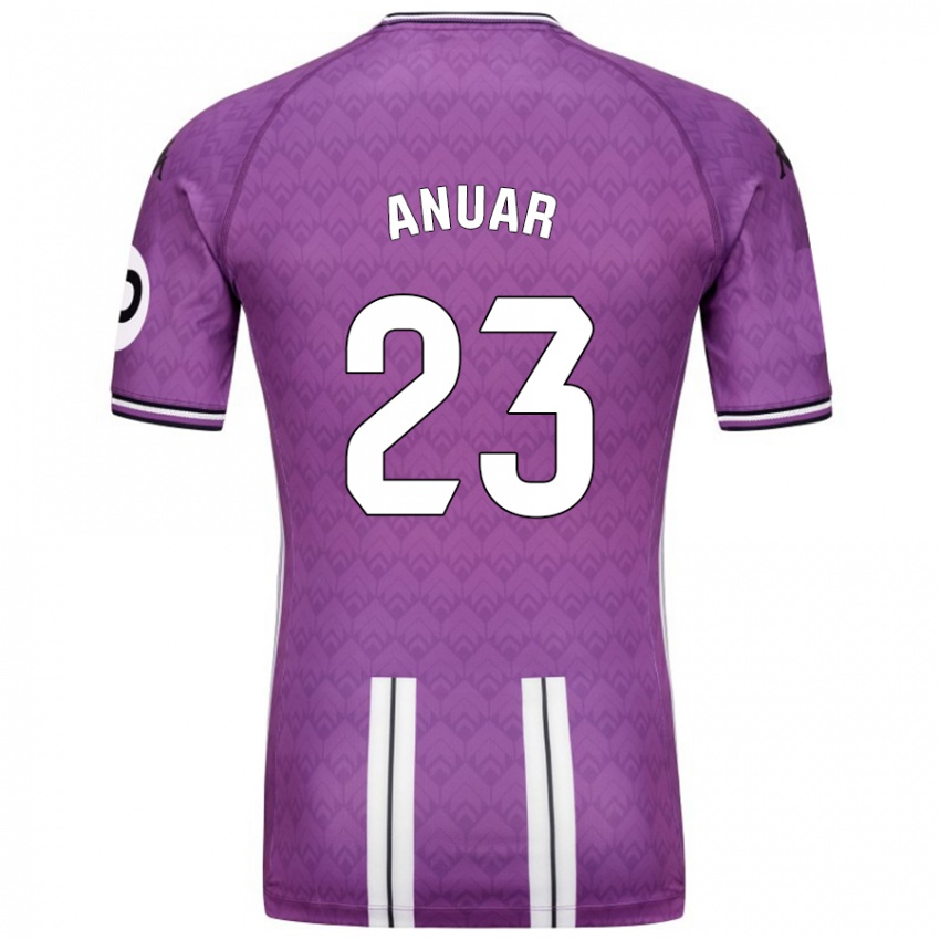 Niño Camiseta Anuar #23 Púrpura Blanco 1ª Equipación 2024/25 La Camisa México