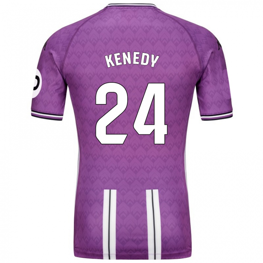 Niño Camiseta Kenedy #24 Púrpura Blanco 1ª Equipación 2024/25 La Camisa México