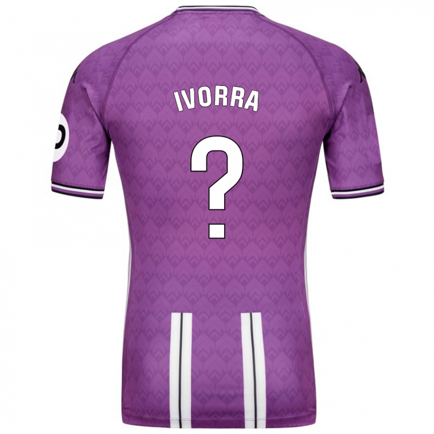 Niño Camiseta Iker Ivorra #0 Púrpura Blanco 1ª Equipación 2024/25 La Camisa México