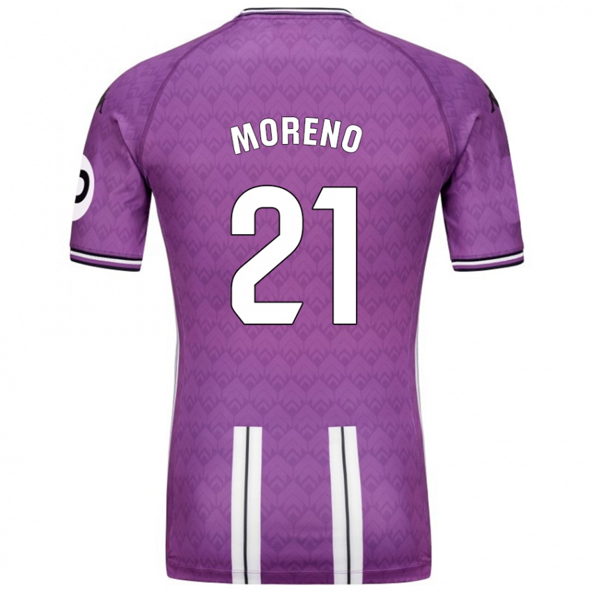 Niño Camiseta Xavi Moreno #21 Púrpura Blanco 1ª Equipación 2024/25 La Camisa México