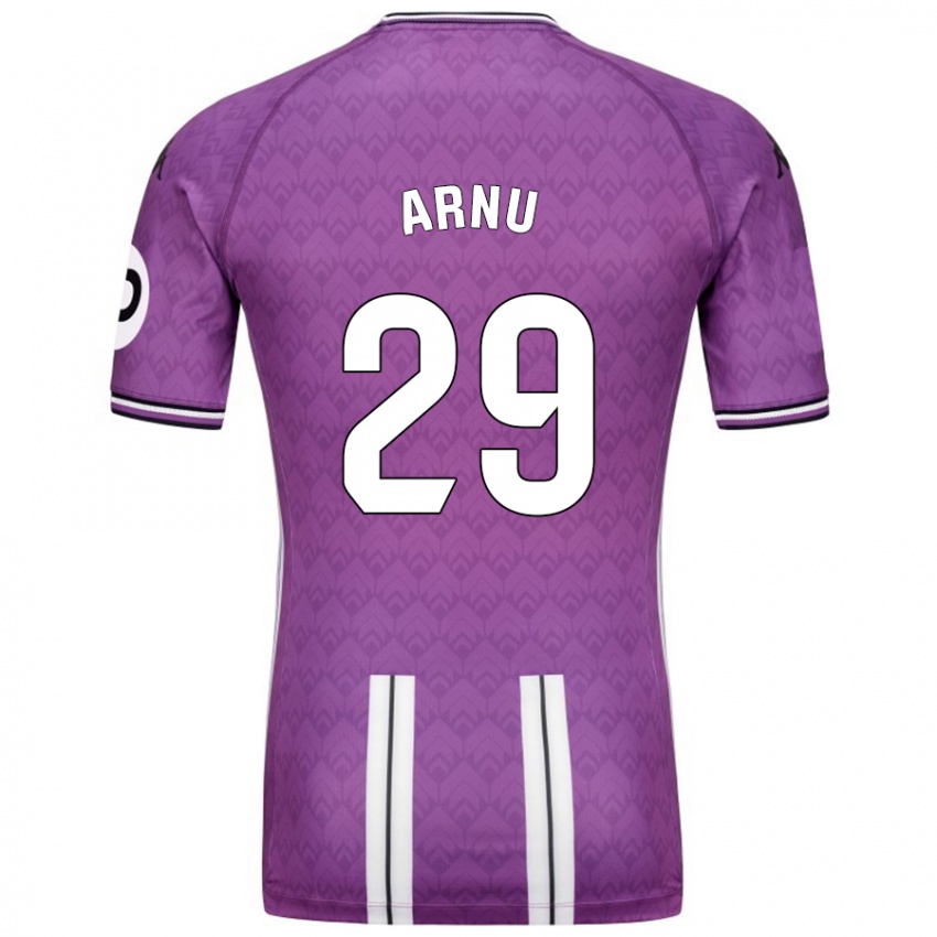 Niño Camiseta Adrián Arnu #29 Púrpura Blanco 1ª Equipación 2024/25 La Camisa México