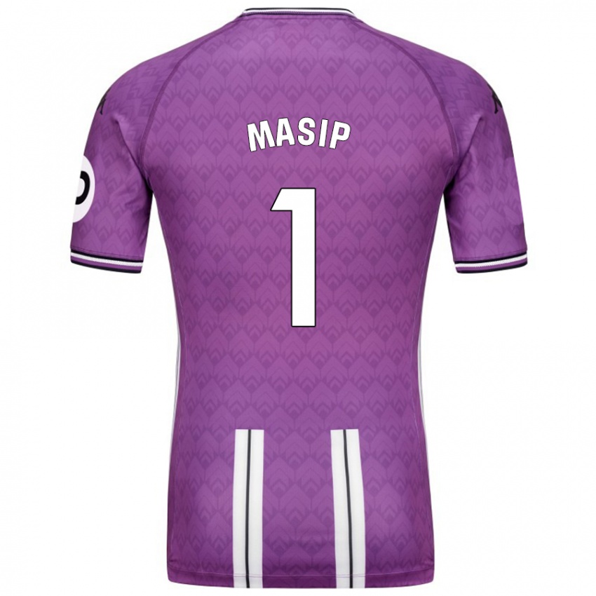 Niño Camiseta Jordi Masip #1 Púrpura Blanco 1ª Equipación 2024/25 La Camisa México