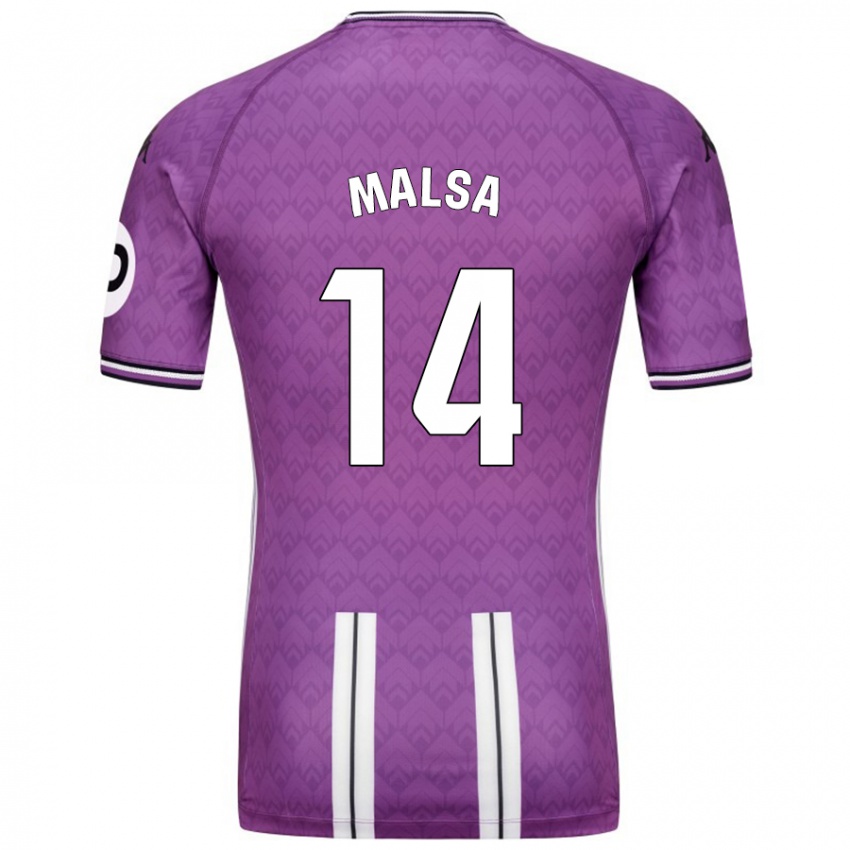 Niño Camiseta Mickaël Malsa #14 Púrpura Blanco 1ª Equipación 2024/25 La Camisa México