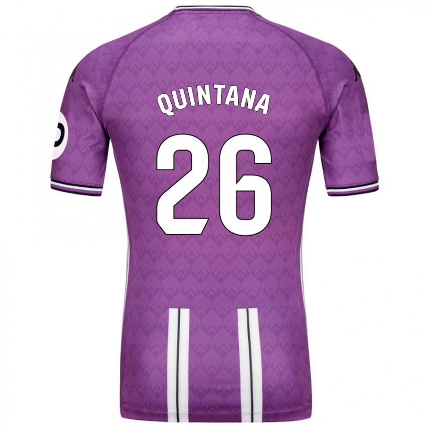 Niño Camiseta Alberto Quintana #26 Púrpura Blanco 1ª Equipación 2024/25 La Camisa México