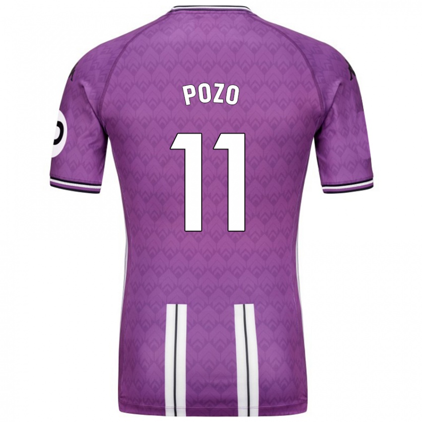 Niño Camiseta Manuel Pozo #11 Púrpura Blanco 1ª Equipación 2024/25 La Camisa México