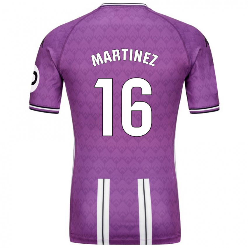 Niño Camiseta Jesús Martínez #16 Púrpura Blanco 1ª Equipación 2024/25 La Camisa México