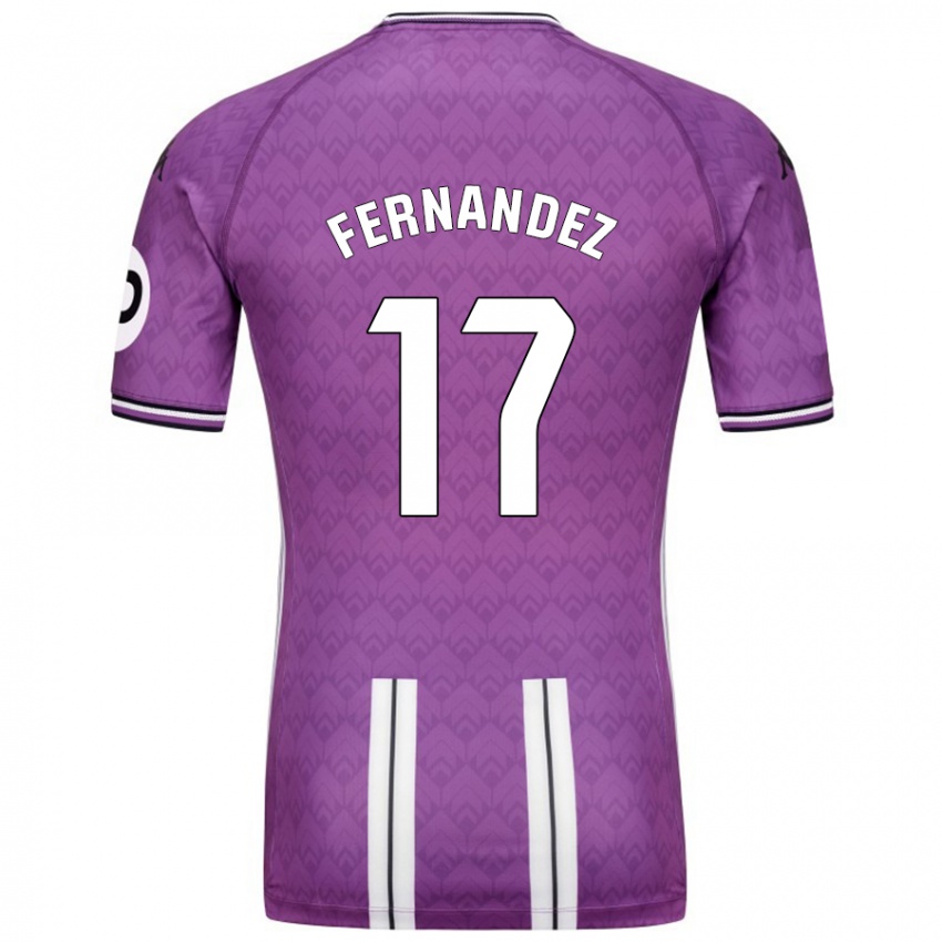 Niño Camiseta Dani Fernández #17 Púrpura Blanco 1ª Equipación 2024/25 La Camisa México