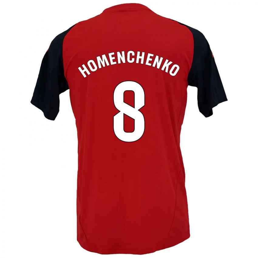 Niño Camiseta Santiago Homenchenko #8 Rojo Negro 1ª Equipación 2024/25 La Camisa México