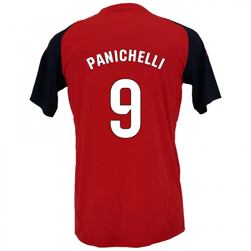 Niño Camiseta Joaquín Panichelli #9 Rojo Negro 1ª Equipación 2024/25 La Camisa México