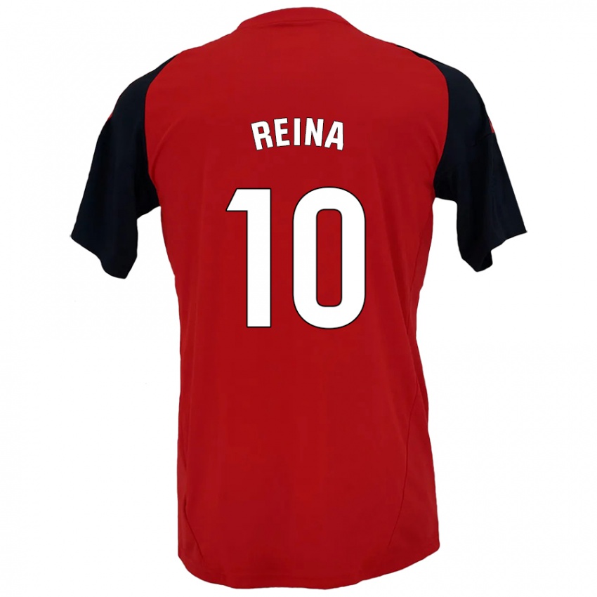 Niño Camiseta Alberto Reina #10 Rojo Negro 1ª Equipación 2024/25 La Camisa México