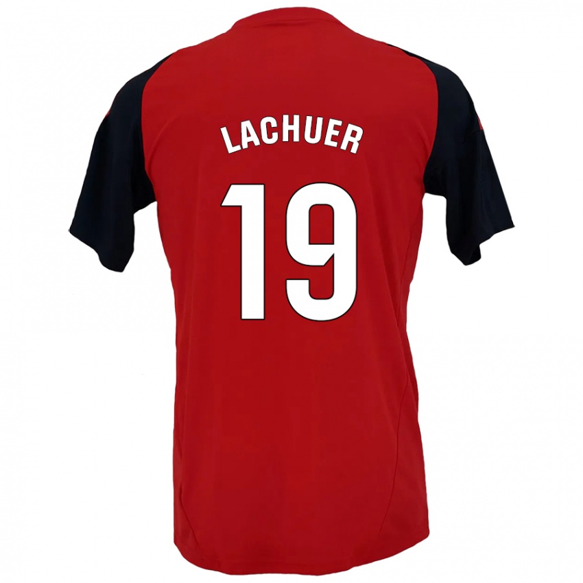 Niño Camiseta Mathis Lachuer #19 Rojo Negro 1ª Equipación 2024/25 La Camisa México