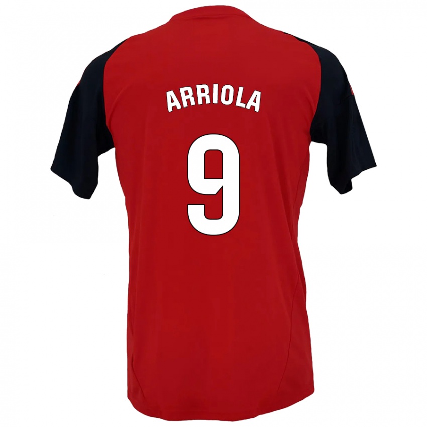 Niño Camiseta Marcos Arriola #9 Rojo Negro 1ª Equipación 2024/25 La Camisa México