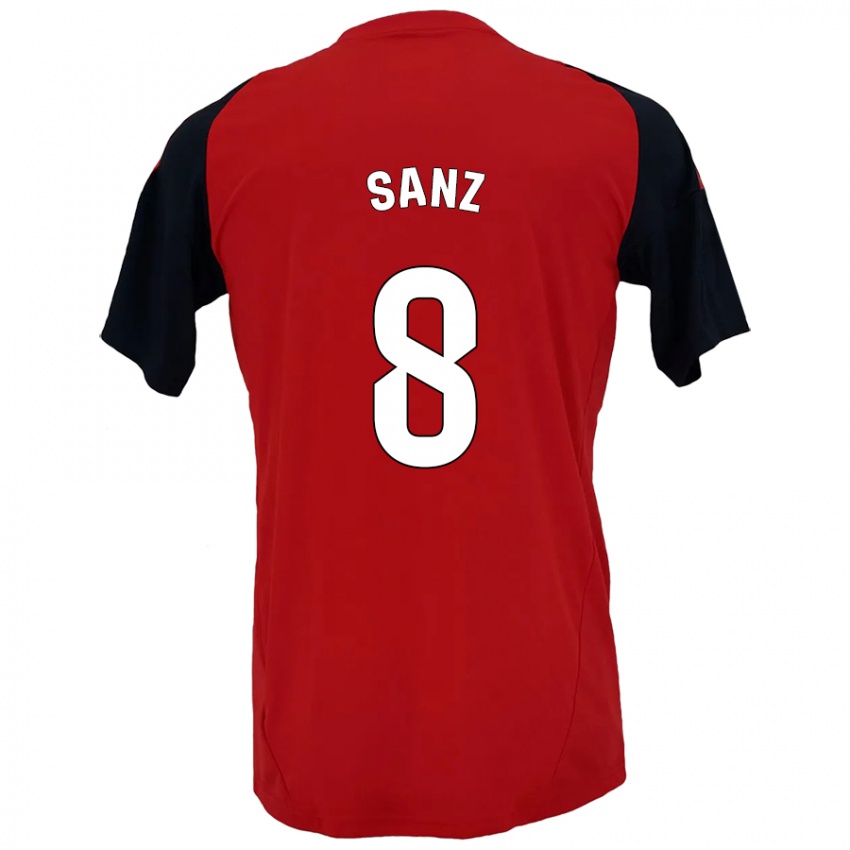 Niño Camiseta Álvaro Sanz #8 Rojo Negro 1ª Equipación 2024/25 La Camisa México