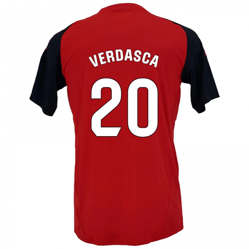 Niño Camiseta Diogo Verdasca #20 Rojo Negro 1ª Equipación 2024/25 La Camisa México