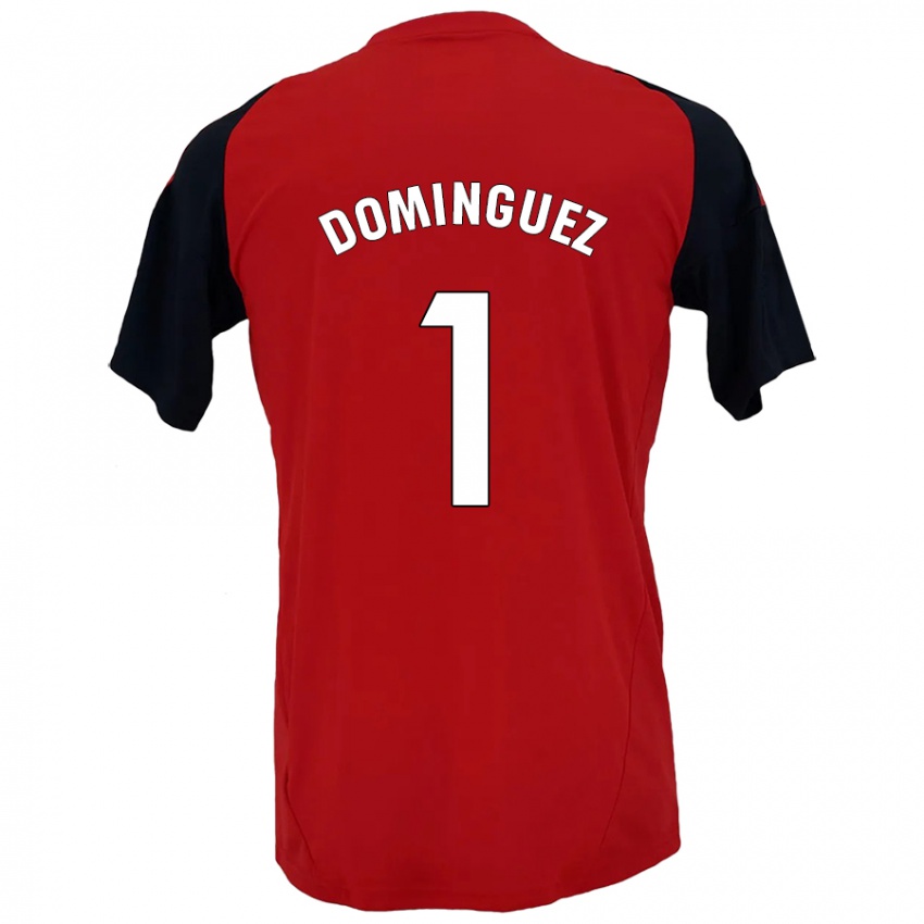 Niño Camiseta Iago Domínguez #1 Rojo Negro 1ª Equipación 2024/25 La Camisa México