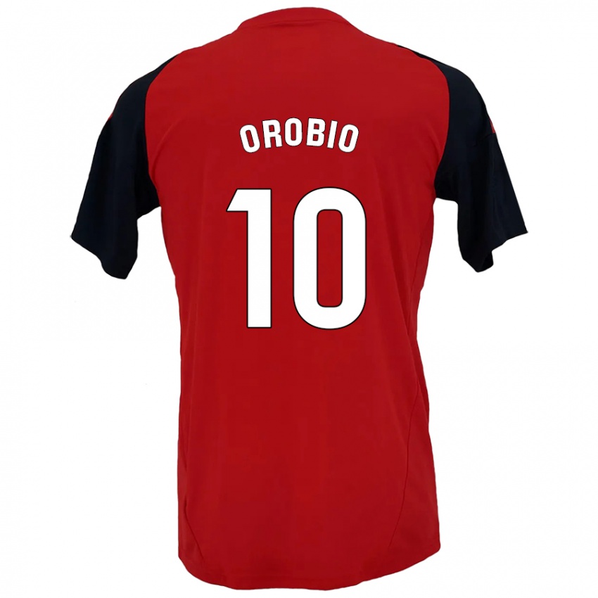 Niño Camiseta Ekhiotz Orobio #10 Rojo Negro 1ª Equipación 2024/25 La Camisa México