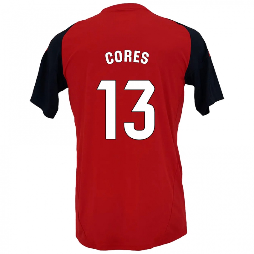 Niño Camiseta Christian Cores #13 Rojo Negro 1ª Equipación 2024/25 La Camisa México