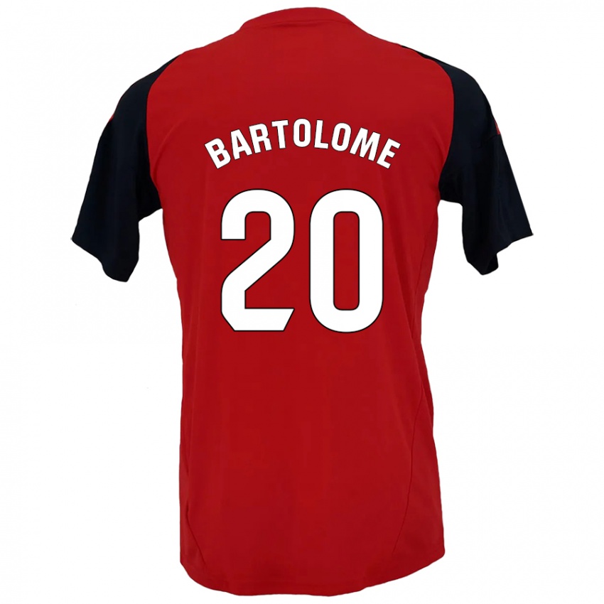 Niño Camiseta Diego Bartolomé #20 Rojo Negro 1ª Equipación 2024/25 La Camisa México