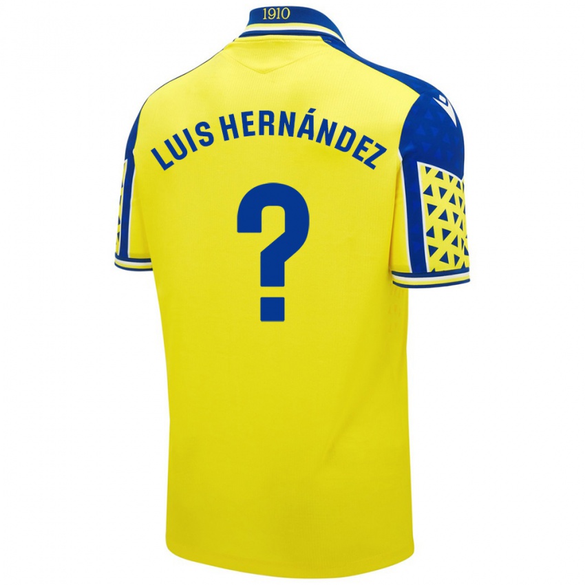 Niño Camiseta Luis Hernández #0 Amarillo Azul 1ª Equipación 2024/25 La Camisa México