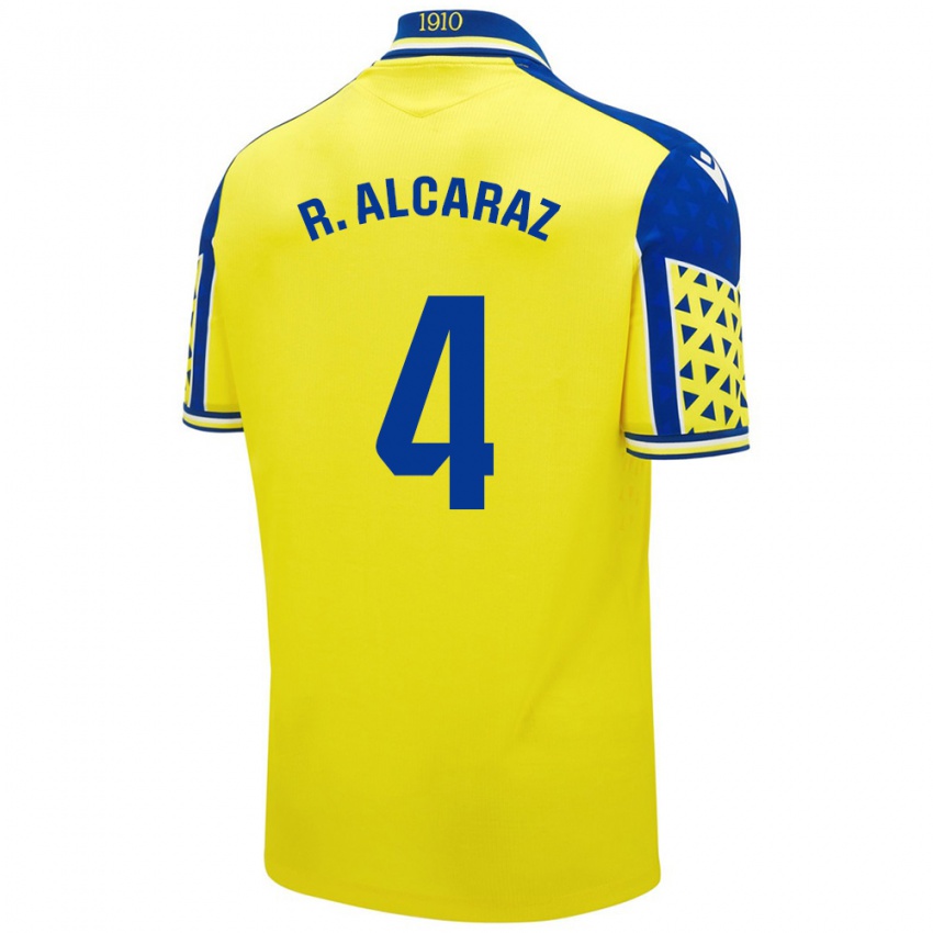 Niño Camiseta Rubén Alcaraz #4 Amarillo Azul 1ª Equipación 2024/25 La Camisa México