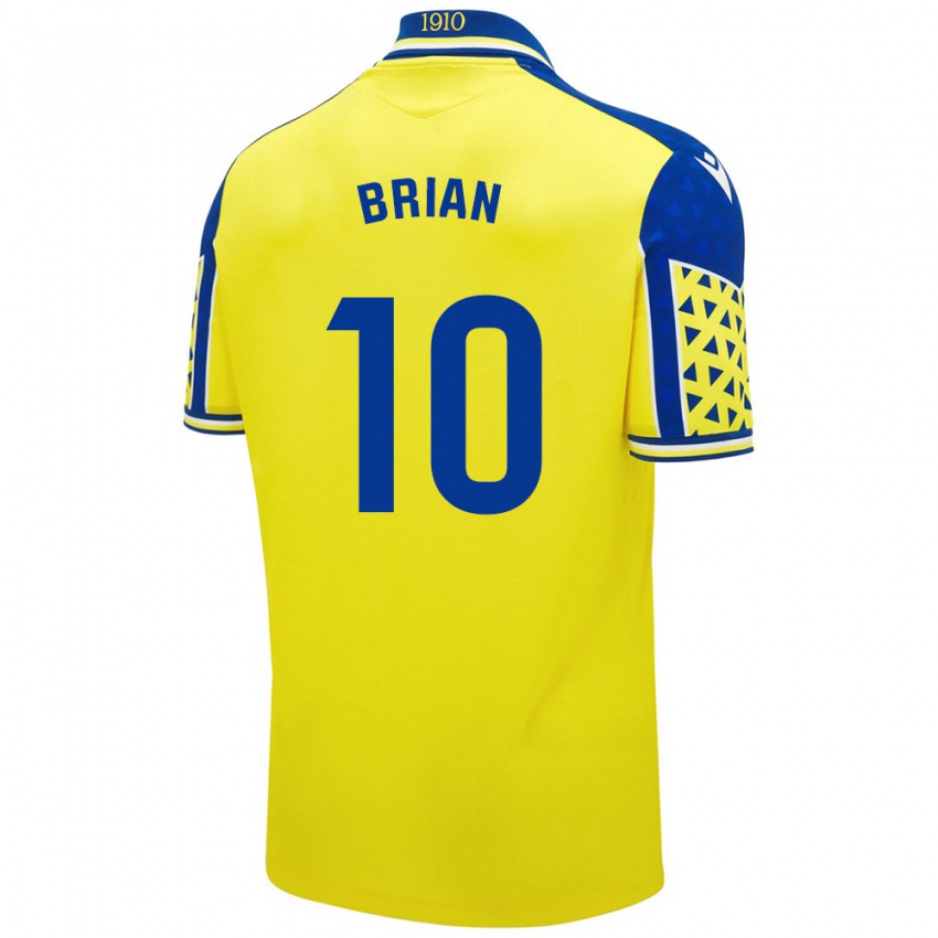 Niño Camiseta Brian Ocampo #10 Amarillo Azul 1ª Equipación 2024/25 La Camisa México