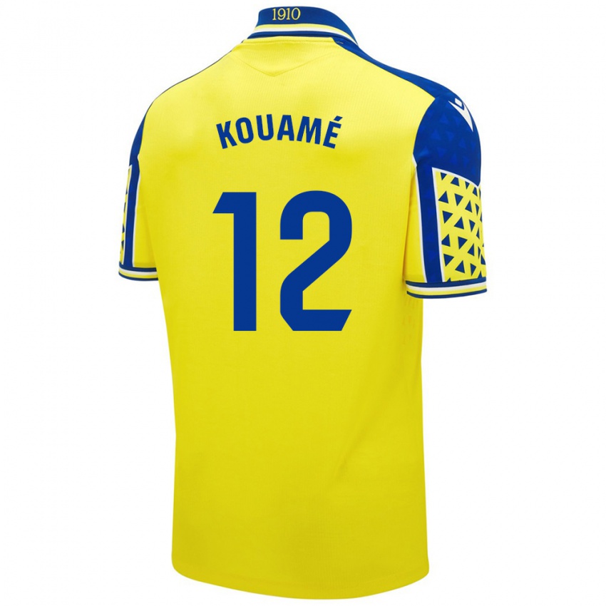 Niño Camiseta Rominigue Kouamé #12 Amarillo Azul 1ª Equipación 2024/25 La Camisa México