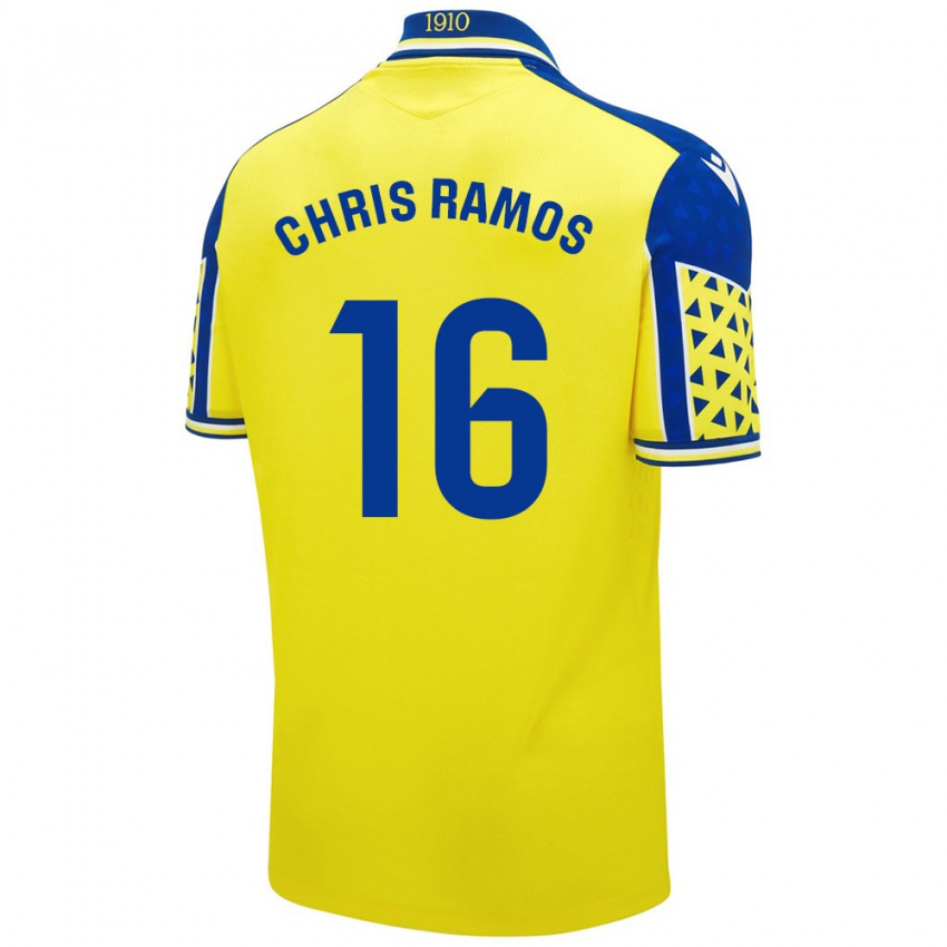 Niño Camiseta Chris Ramos #16 Amarillo Azul 1ª Equipación 2024/25 La Camisa México