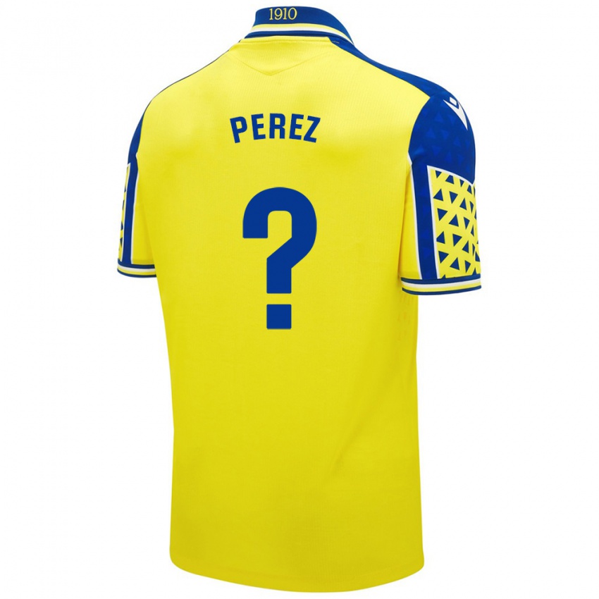 Niño Camiseta Ángel Pérez #0 Amarillo Azul 1ª Equipación 2024/25 La Camisa México