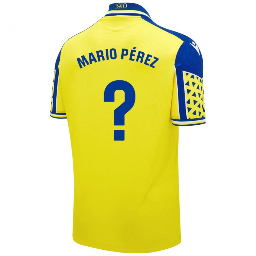 Niño Camiseta Mario Pérez #0 Amarillo Azul 1ª Equipación 2024/25 La Camisa México