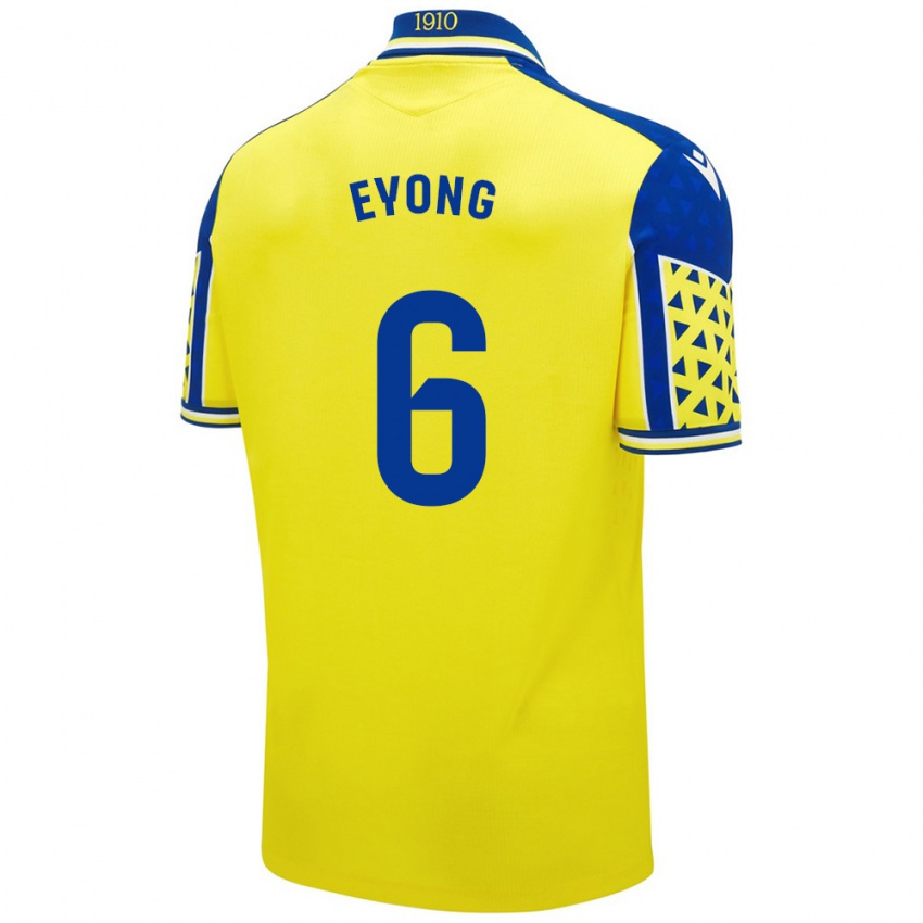 Niño Camiseta Etta Eyong #6 Amarillo Azul 1ª Equipación 2024/25 La Camisa México