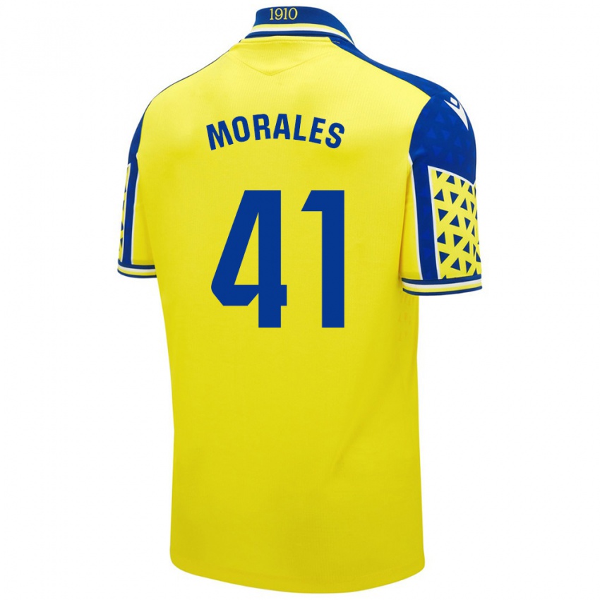 Niño Camiseta Luis Morales #41 Amarillo Azul 1ª Equipación 2024/25 La Camisa México