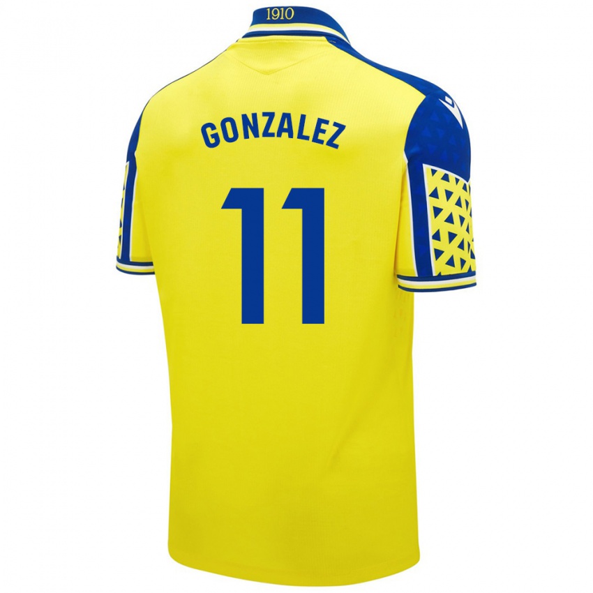 Niño Camiseta Chus González #11 Amarillo Azul 1ª Equipación 2024/25 La Camisa México