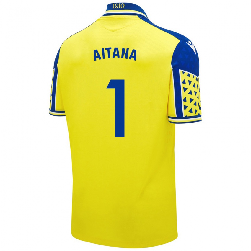 Niño Camiseta Aitana #1 Amarillo Azul 1ª Equipación 2024/25 La Camisa México