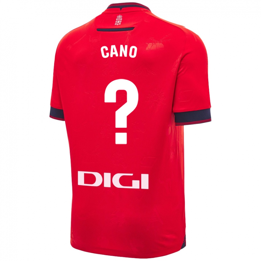 Niño Camiseta Javi Caño #0 Rojo Blanco 1ª Equipación 2024/25 La Camisa México