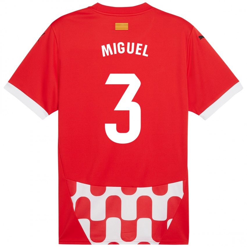 Niño Camiseta Miguel Gutierrez #3 Rojo Blanco 1ª Equipación 2024/25 La Camisa México