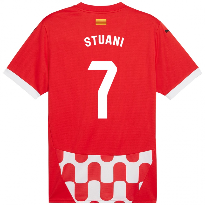 Niño Camiseta Cristhian Stuani #7 Rojo Blanco 1ª Equipación 2024/25 La Camisa México