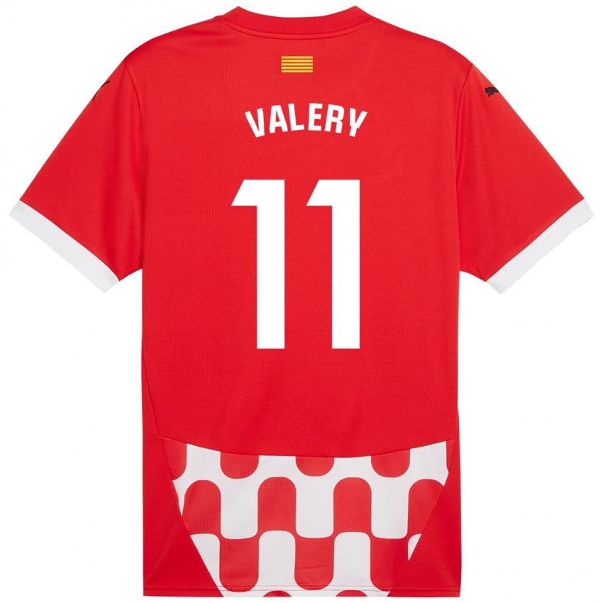 Niño Camiseta Valery Fernández #11 Rojo Blanco 1ª Equipación 2024/25 La Camisa México