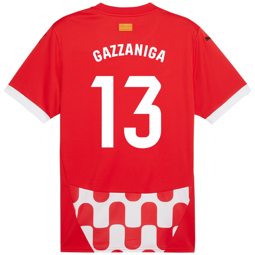 Niño Camiseta Paulo Gazzaniga #13 Rojo Blanco 1ª Equipación 2024/25 La Camisa México