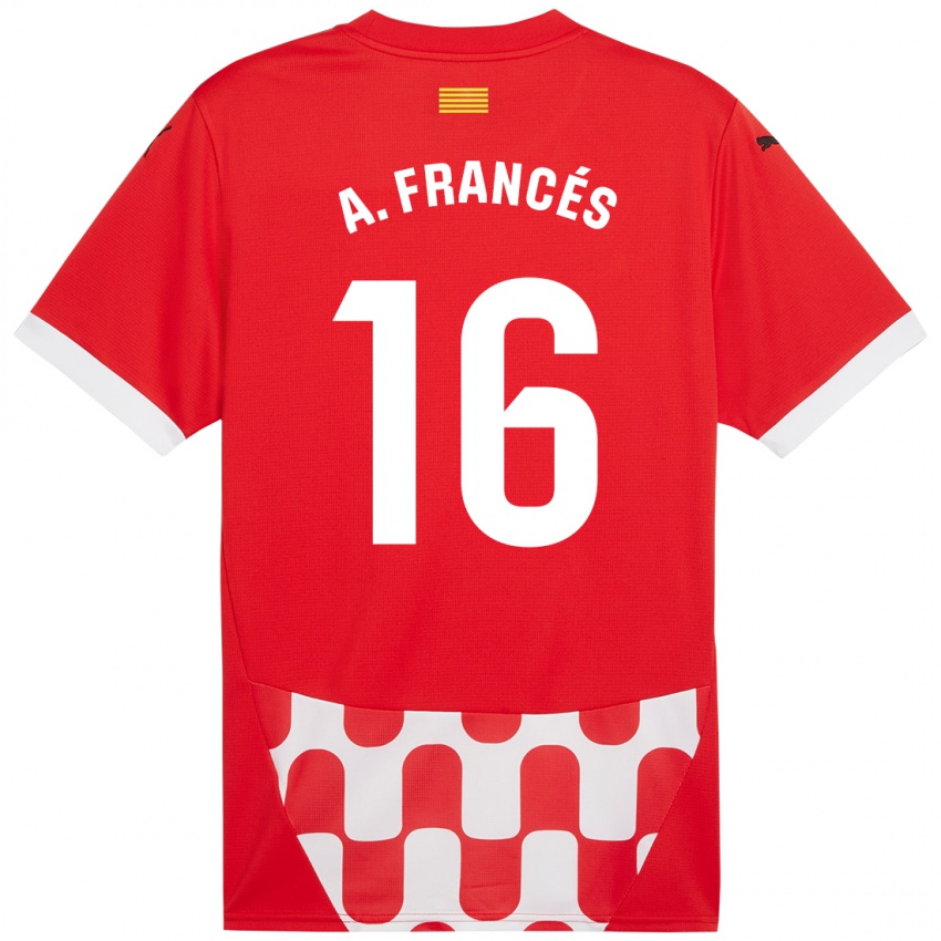 Niño Camiseta Alejandro Francés #16 Rojo Blanco 1ª Equipación 2024/25 La Camisa México