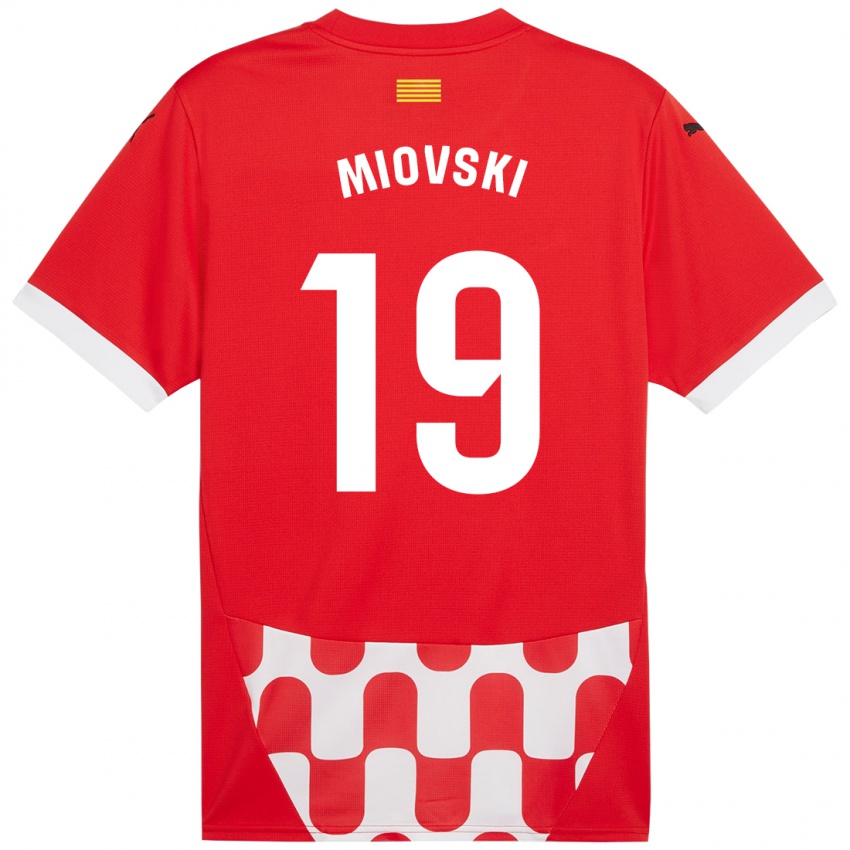 Niño Camiseta Bojan Miovski #19 Rojo Blanco 1ª Equipación 2024/25 La Camisa México