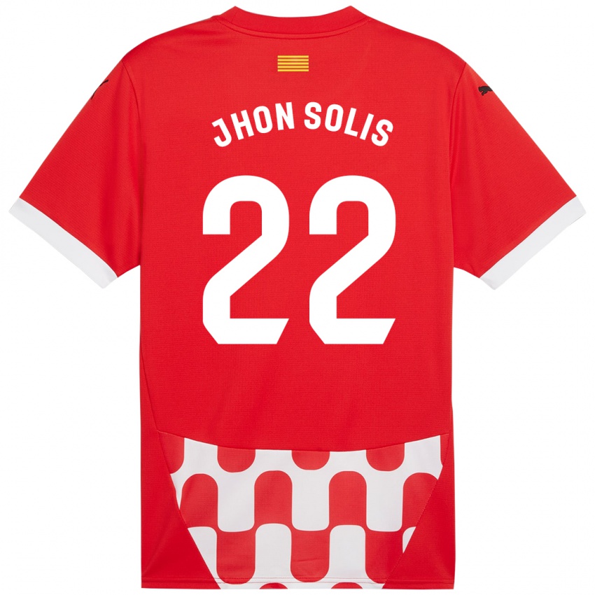 Niño Camiseta Jhon Solís #22 Rojo Blanco 1ª Equipación 2024/25 La Camisa México