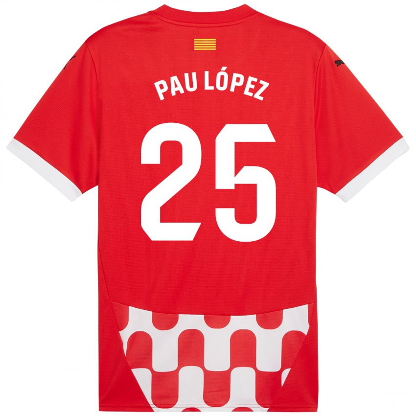 Niño Camiseta Pau Lopez #25 Rojo Blanco 1ª Equipación 2024/25 La Camisa México