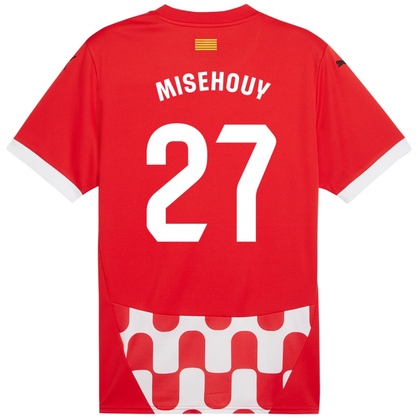 Niño Camiseta Gabriel Misehouy #27 Rojo Blanco 1ª Equipación 2024/25 La Camisa México